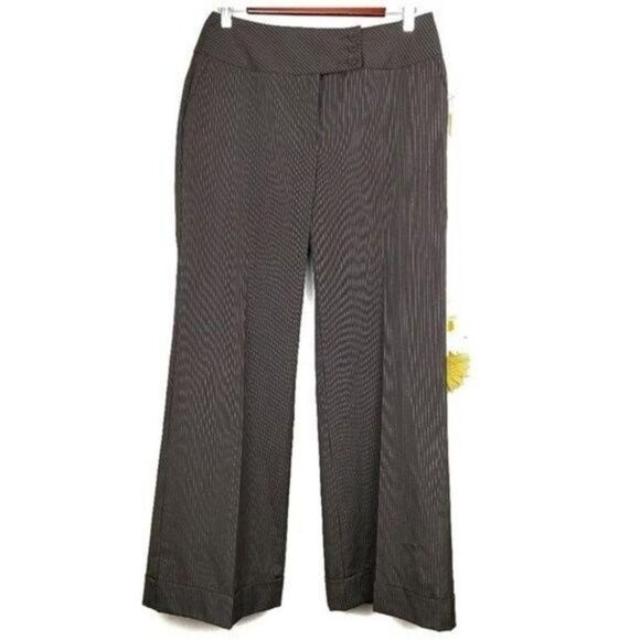Investments Pants - Investments brown pinstripe dress pants size 6